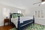 Main floor master suite with king bed